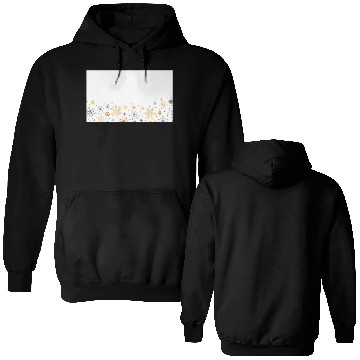 Discover Elegant Snowflakes White Gold Silver Double Sided Hoodies
