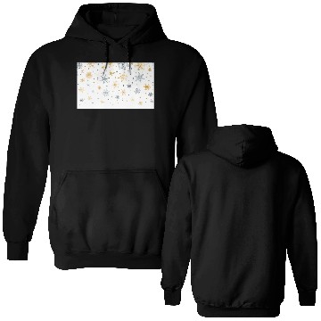 Discover Elegant Snowflakes White Gold Silver Double Sided Hoodies
