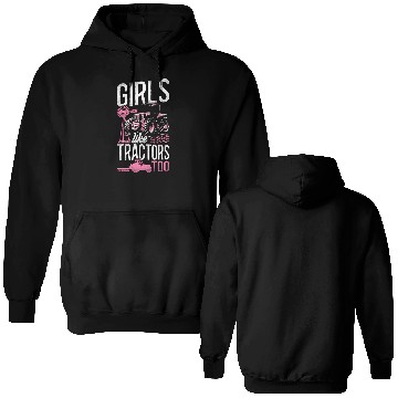 Discover Farming Farmer Girl Tractor Double Sided Hoodies