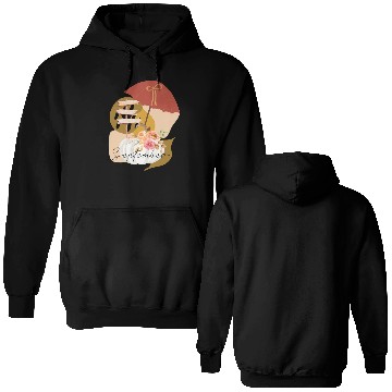 Discover Fall September white pumpkin abstract Double Sided Hoodies