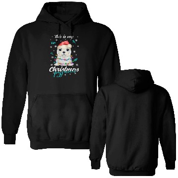 Discover Winter Christmas Pyjama Seal Double Sided Hoodies