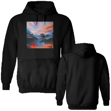 Discover A Timeless World in a Distant Solar System Bright Double Sided Hoodies