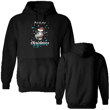 Discover Winter Christmas Pyjama Cow Double Sided Hoodies