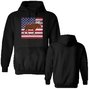 Discover Moose Elk Double Sided Hoodies