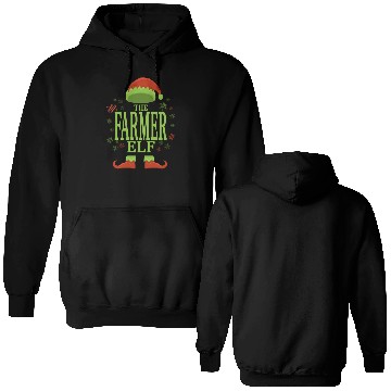 Discover Farmer Christmas Elf Double Sided Hoodies