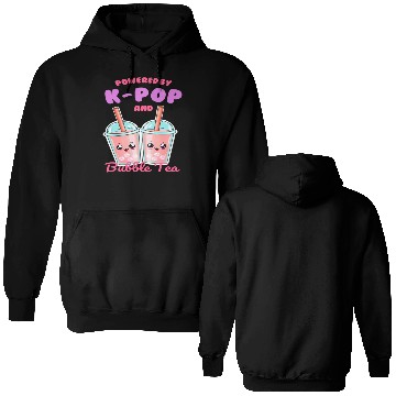 Discover Powered By K POP And Bubble Tea Double Sided Hoodies