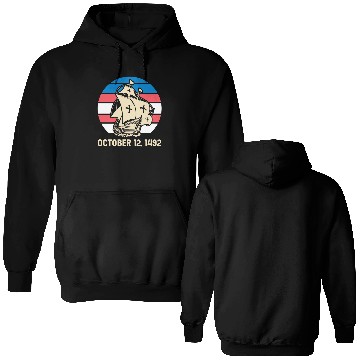 Discover Columbus Day 1492 Double Sided Hoodies