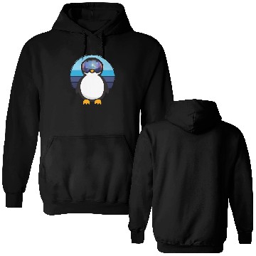 Discover retro penguin goggles Double Sided Hoodies