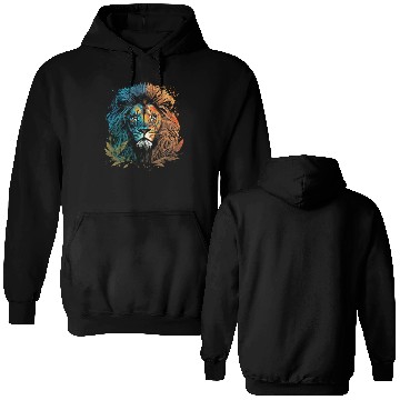 Discover Two Face Lion Double Sided Hoodies