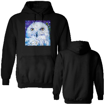 Discover Neo-Impressionist Snowy Owl Double Sided Hoodies