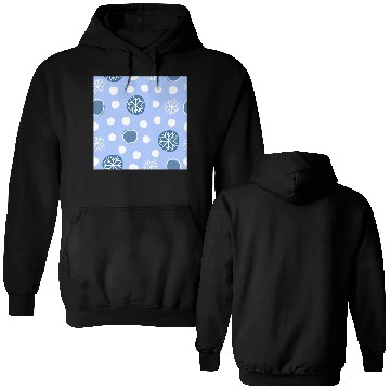 Discover Winter Snowflakes Pattern Double Sided Hoodies