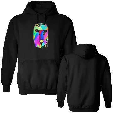 Discover Illustration, Cattle, digital art Double Sided Hoodies