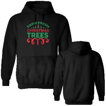 Discover Farm fresh christmas trees Double Sided Hoodies