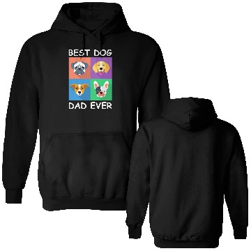 Discover Best Dog Dad Ever Double Sided Hoodies