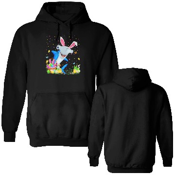 Discover Shark Fish Easter Egg Hunting Hammerhead Shark Eas Double Sided Hoodies