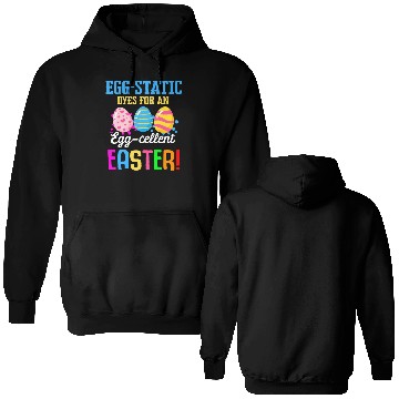 Discover Easter Colorful Egg Dye Rabbit Egg Hunt Double Sided Hoodies