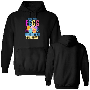 Discover Easter Colorful Egg Dye Rabbit Egg Hunt Double Sided Hoodies