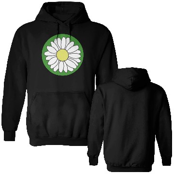 Discover Cute flower in green circle Double Sided Hoodies