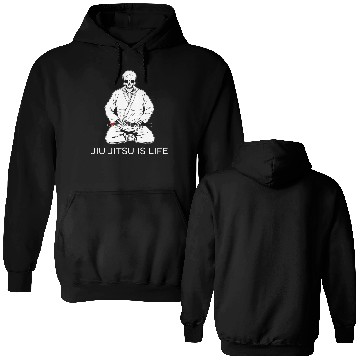 Discover Kneeling Skeleton - Jiu Jitsu is life Double Sided Hoodies