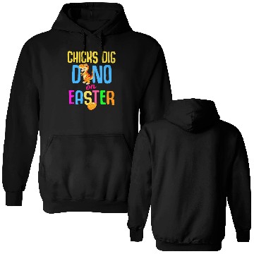 Discover Easter T-rex Dinosaur Rabbit Easter Bunny Holiday Double Sided Hoodies