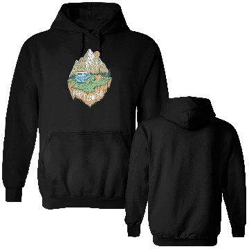 Discover Happy Camper Explore The Nature Double Sided Hoodies