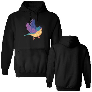 Discover Polygon Shape Multi Colored Bird Pattern Nature Double Sided Hoodies