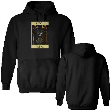 Discover Tarot card the devil cat - readings and astrology Double Sided Hoodies