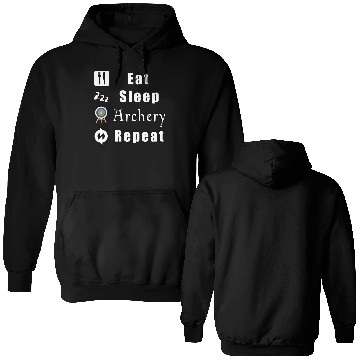 Discover Eat Sleep Archery Repeat red Double Sided Hoodies