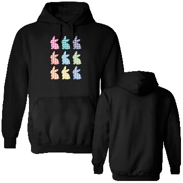 Discover Easters For Plaid Easter Bunny Gingham Double Sided Hoodies