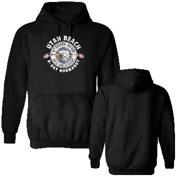 Discover UTAH Beach airborne division 80th anniversary Double Sided Hoodies