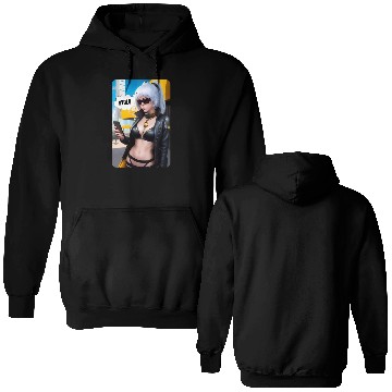 Discover Cyberpunk Waifu Influencer Design 2 Double Sided Hoodies