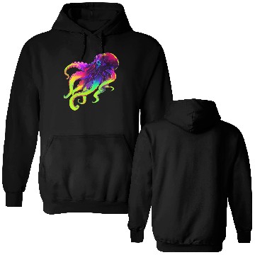 Discover Neon Octopus Double Sided Hoodies