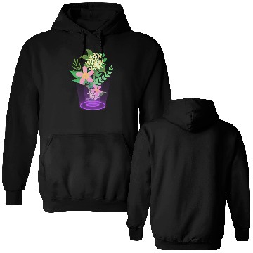 Discover flowers and plants with magic light Double Sided Hoodies