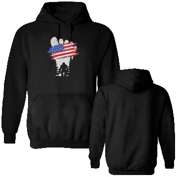 Discover Bigfoot 4th July b Double Sided Hoodies