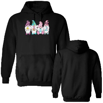 Discover 4 Easter Gnomes Pastel Spring Bunny Ears Gingham R Double Sided Hoodies
