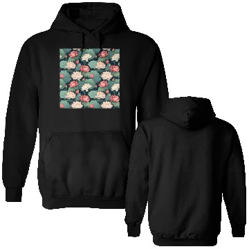 Discover Serenity Blooms: Timeless Lotus Pattern Double Sided Hoodies