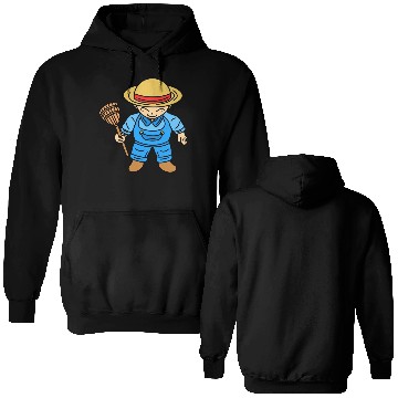 Discover Cute Chibi Farmer Boy Double Sided Hoodies