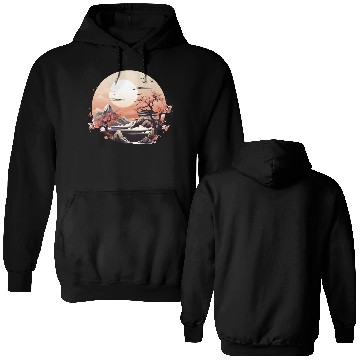 Discover Serenity in Sakura Double Sided Hoodies