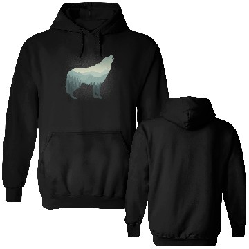 Discover Lone Wolf Survives The Mountain Double Sided Hoodies