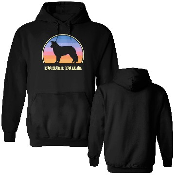 Discover Border Collie Sunset Dog Double Sided Hoodies