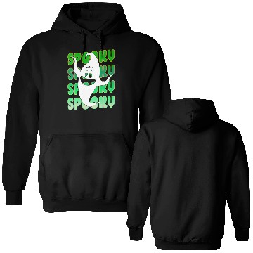 Discover Spooky Halloween Ghost Green Double Sided Hoodies