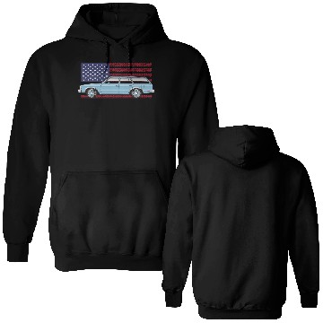 Discover Usa Light Blue Double Sided Hoodies