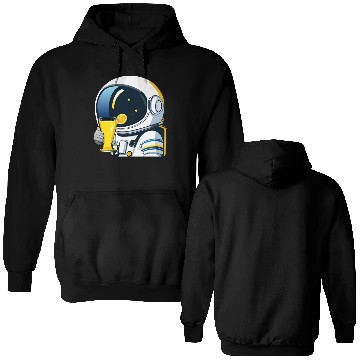 Discover astronaut drinks lemon tea Double Sided Hoodies