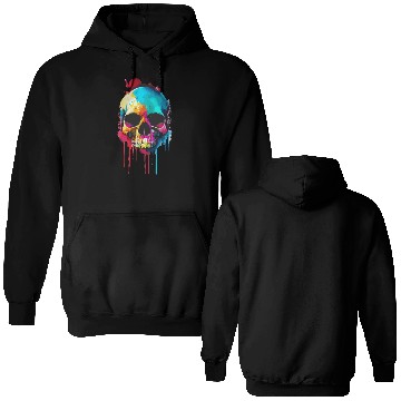 Discover Psychedelic skull meltdown Double Sided Hoodies