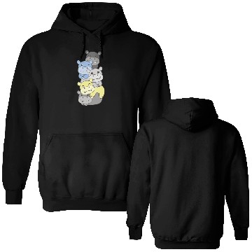 Discover Periboy Flag Pride Lgbtq Cute Hippo Stack Double Sided Hoodies