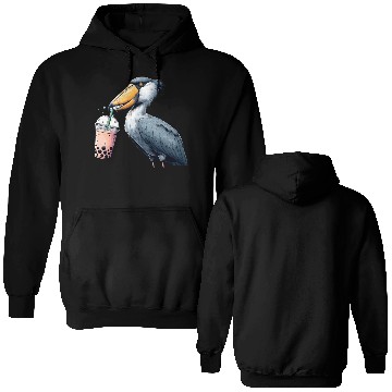 Discover Beaked stork with bubble tea Double Sided Hoodies