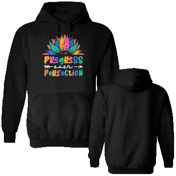 Discover Progress Over Perfection Back To School Teacher Double Sided Hoodies