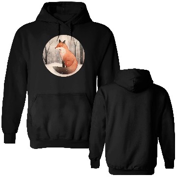 Discover Fox in Winter Double Sided Hoodies