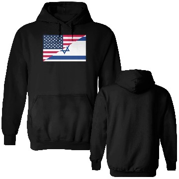 Discover Israel USA flag flags Double Sided Hoodies