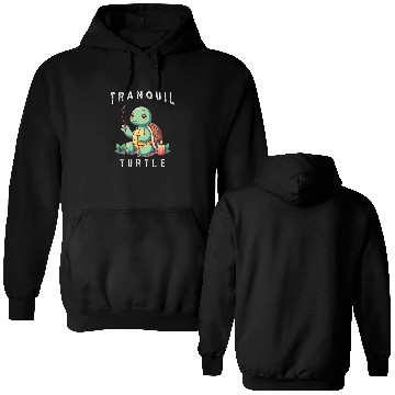 Discover Chilled Turtle Relaxed Turtles Double Sided Hoodies